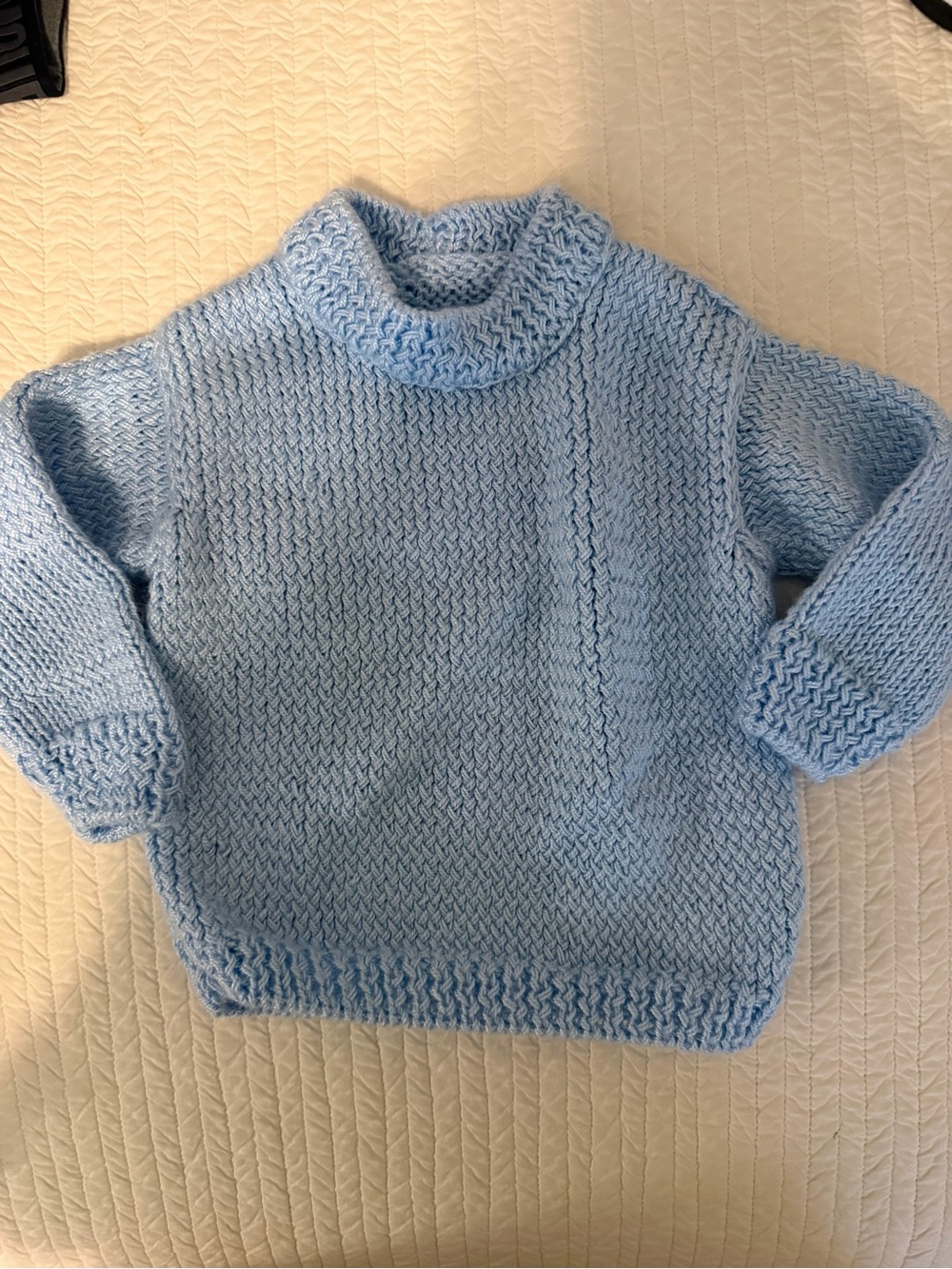 Cozy Light Blue Turtleneck Sweater for kids
